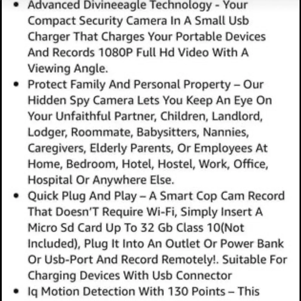 Spy camera new in box. Didn’t end up needing and missed return window. - Picture 6 of 6